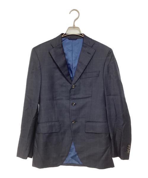 azabu tailor（アザブテーラー）azabu tailor (アザブテーラー) LORO PIANA (ロロピアーナ) 段返り3B セットアップスーツ ネイビー サイズ:42Aの古着・服飾アイテム