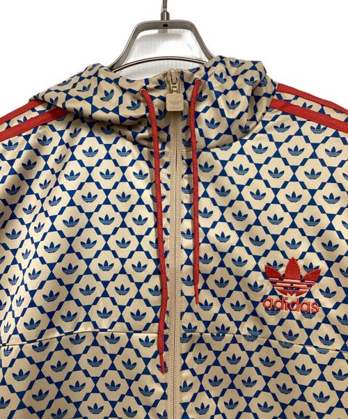 adidas（アディダス）adidas (アディダス) BECKHAM デビッド・ベッカム オリジナルス ウインドブレーカー ベージュ×ブルー×レッド サイズ:２XLの古着・服飾アイテム