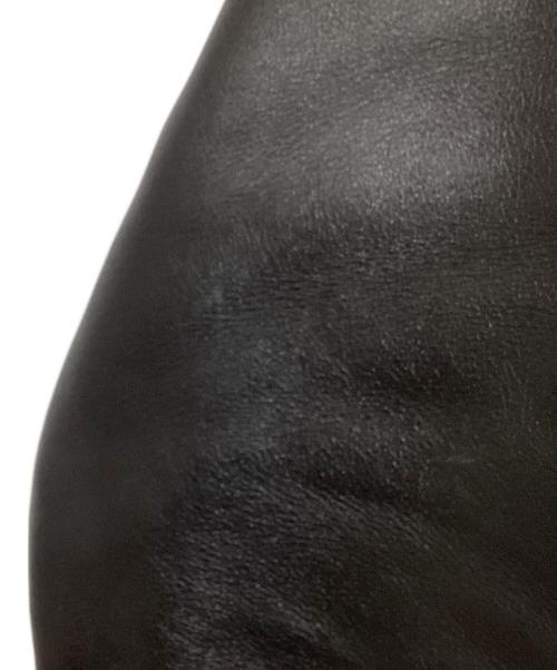 666 LEATHER WEAR（666レザーウェア）666 LEATHER WEAR (666レザーウェア) サイドベルト ライダースジャケット -ロング- ブラック サイズ:36の古着・服飾アイテム