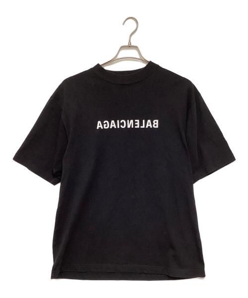 BALENCIAGA（バレンシアガ）BALENCIAGA (バレンシアガ) MIRROR LOGO T-SHIRT ブラック サイズ:XSの古着・服飾アイテム