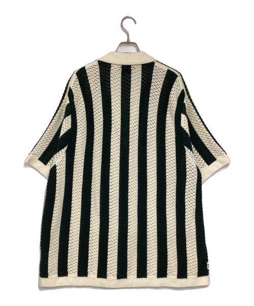 adidas（アディダス）adidas (アディダス) CLOT (クロット) CLOT PIQUE POLO BY EDISON CHEN / クロット ピケポロ バイ エディソンチャン ベージュ×グリーン サイズ:３XLの古着・服飾アイテム