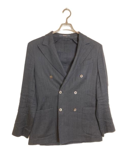 Drumohr（ドルモア）Drumohr (ドルモア) ピークドラペルダブルジャケット ネイビー サイズ:SIZE 46の古着・服飾アイテム