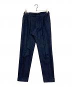 IGARASHI TROUSERS×BEAMS Fイガラシ トラウザーズ×ビームスエフ）の古着「タックテーパードデニムパンツ」｜インディゴ