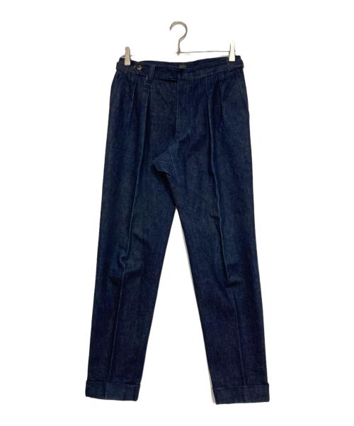 IGARASHI TROUSERS（イガラシ トラウザーズ）IGARASHI TROUSERS (イガラシ トラウザーズ) BEAMS F (ビームスエフ) タックテーパードデニムパンツ インディゴ サイズ:46の古着・服飾アイテム