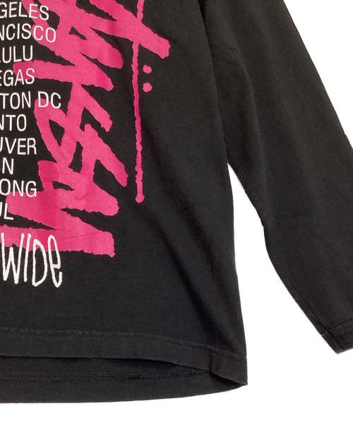 stussy（ステューシー）stussy (ステューシー) L/S World Tour TEE/ロングスリーブ ワールドツアー ティー ブラック サイズ:Ｍの古着・服飾アイテム