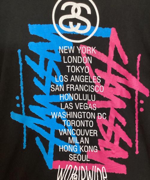 stussy（ステューシー）stussy (ステューシー) L/S World Tour TEE/ロングスリーブ ワールドツアー ティー ブラック サイズ:Ｍの古着・服飾アイテム