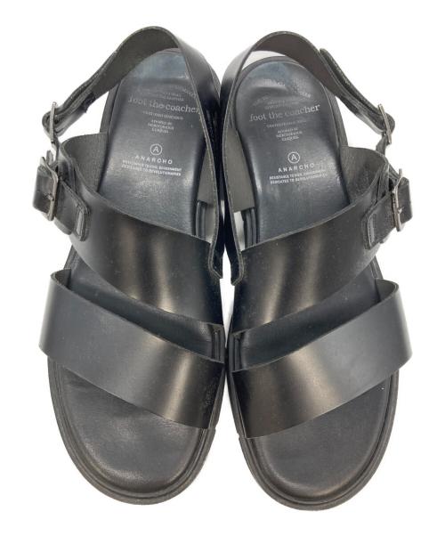 foot the coacher（フットザコーチャー）foot the coacher (フットザコーチャー) ANARCHO レザーストラップサンダル ブラック サイズ:無しの古着・服飾アイテム