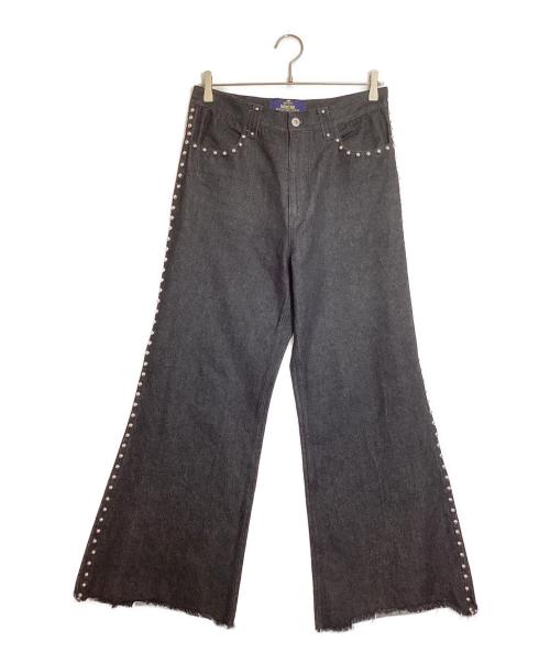 SHIKITARI（シキタリ）SHIKITARI (シキタリ) スタッズデニムパンツ ブラック サイズ:Lの古着・服飾アイテム