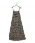 sara mallika（サラマリカ）の古着「Cotton Lurex Ripple Print Cami Dress」｜ブラック×アイボリー