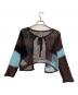 soduk (スドーク) patchwork knit cardigan/パッチワーク ニット カーディガン ブルー×ブラウン サイズ:不明：8000円