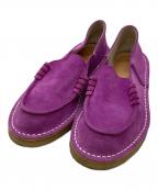 HENDER SCHEMEエンダースキーマ）の古着「スエードローファースリッポン」｜パープル