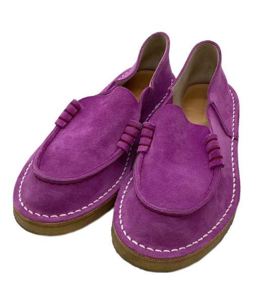 HENDER SCHEME（エンダースキーマ）HENDER SCHEME (エンダースキーマ) スエードローファースリッポン パープル サイズ:SIZE 2の古着・服飾アイテム