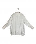 DEPAREILLEデパリエ）の古着「L/S リネン サイドスリット 比翼シャツ」｜ホワイト
