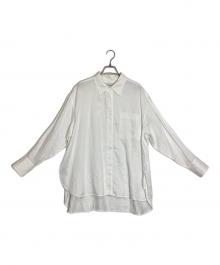 DEPAREILLE（デパリエ）の古着「L/S リネン サイドスリット 比翼シャツ」｜ホワイト