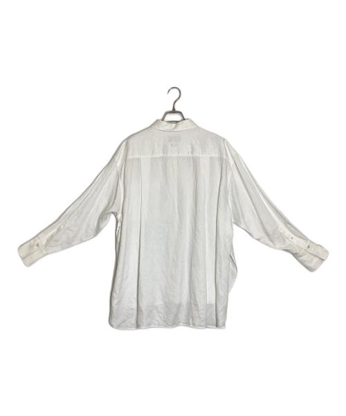 DEPAREILLE（デパリエ）DEPAREILLE (デパリエ) L/S リネン サイドスリット 比翼シャツ ホワイト サイズ:38の古着・服飾アイテム