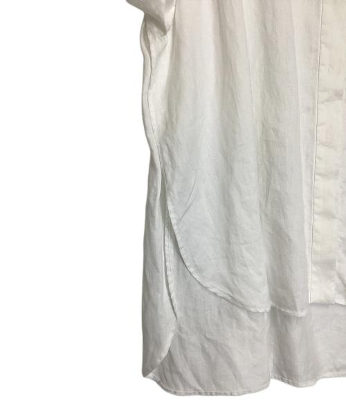 DEPAREILLE（デパリエ）DEPAREILLE (デパリエ) L/S リネン サイドスリット 比翼シャツ ホワイト サイズ:38の古着・服飾アイテム