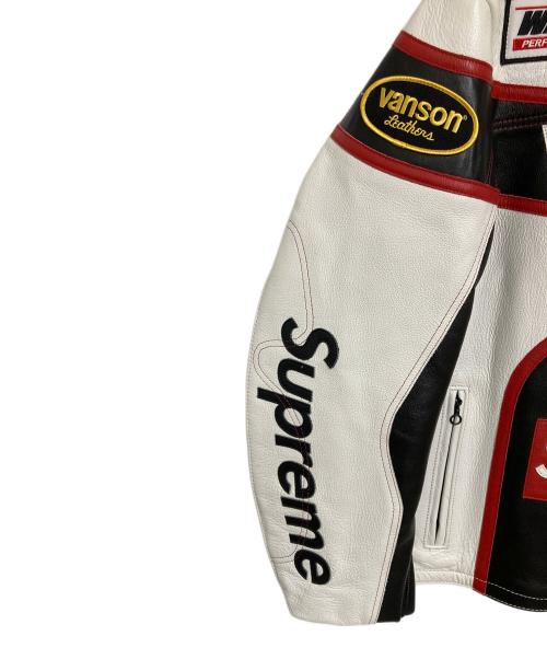 SUPREME（シュプリーム）SUPREME (シュプリーム) YOHJI YAMAMOTO (ヨウジヤマモト) VANSON LEATHERS (ヴァンソン レザーズ) Split Jacket スプリットジャケット ホワイト サイズ:Lの古着・服飾アイテム