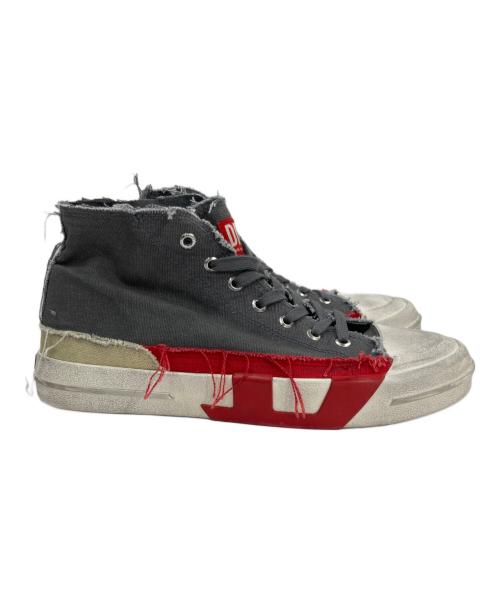 DIESEL（ディーゼル）DIESEL (ディーゼル) S-D-VERSE-MIDハイカットスニーカー グレー サイズ:US8.5の古着・服飾アイテム