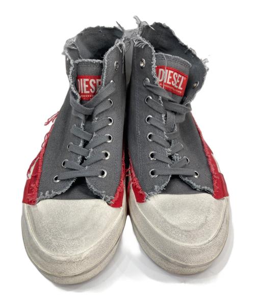 DIESEL（ディーゼル）DIESEL (ディーゼル) S-D-VERSE-MIDハイカットスニーカー グレー サイズ:US8.5の古着・服飾アイテム