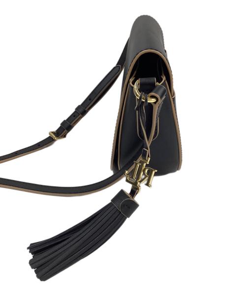 LAUREN RALPH LAUREN（ローレン ラルフ ローレン）LAUREN RALPH LAUREN (ローレン ラルフ ローレン) タッセル付ショルダーバッグ ブラックの古着・服飾アイテム