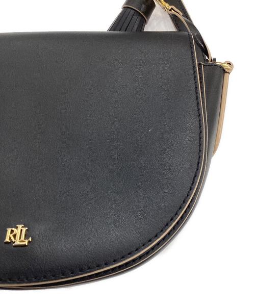 LAUREN RALPH LAUREN（ローレン ラルフ ローレン）LAUREN RALPH LAUREN (ローレン ラルフ ローレン) タッセル付ショルダーバッグ ブラックの古着・服飾アイテム