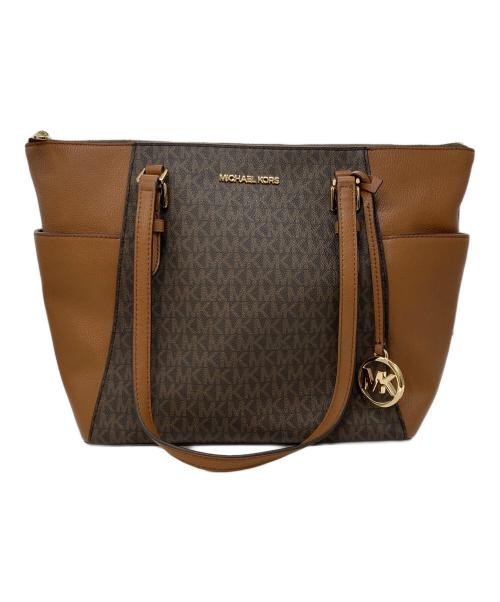 MICHAEL KORS（マイケル・コース）MICHAEL KORS (マイケル・コース) トートバッグ ブラウンの古着・服飾アイテム