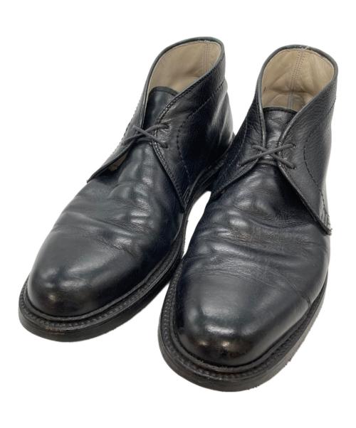 Alden（オールデン）Alden (オールデン) グレインカーフチャッカーブーツ ブラック サイズ:7の古着・服飾アイテム