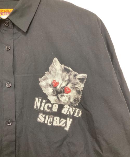 Hysteric Glamour（ヒステリックグラマー）Hysteric Glamour (ヒステリックグラマー) KILLER QUEEN オーバーシャツ ブラック サイズ:freeの古着・服飾アイテム