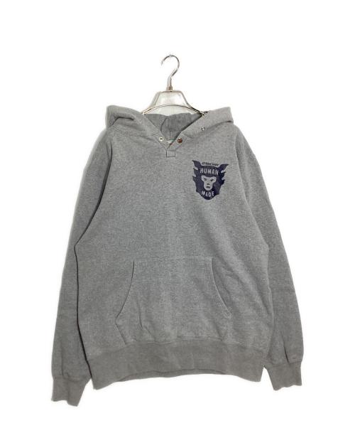 HUMAN MADE（ヒューマンメイド）HUMAN MADE (ヒューマンメイド) POスナップカラーロゴパーカー グレー サイズ:XLの古着・服飾アイテム