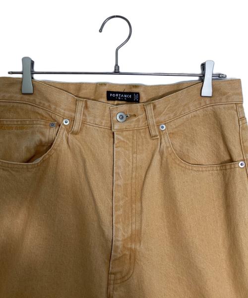 PORTANCE（ポータンス）PORTANCE (ポータンス) RELAX FIT 6P COL JEANS/リラックス フィット シックスポケット カラー ジーンズ オレンジ サイズ:Mの古着・服飾アイテム