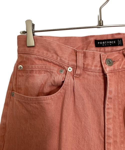 PORTANCE（ポータンス）PORTANCE (ポータンス) RELAX-FIT 6P COL JEANS ピンク サイズ:Sの古着・服飾アイテム