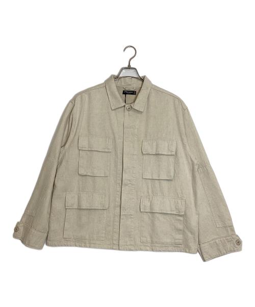 PORTANCE（ポータンス）PORTANCE (ポータンス) HEMP MIX BDU JKT アイボリー サイズ:Ｌの古着・服飾アイテム