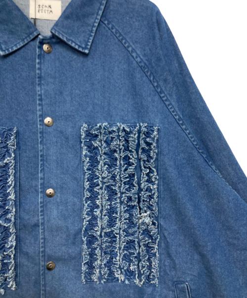 SCAR PETTA（スカルペッタ）SCAR PETTA (スカルペッタ) DENIM COACH JACKET インディゴ サイズ:free 未使用品の古着・服飾アイテム