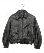 MAISON SPECIALメゾンスペシャル）の古着「Voluminous Leather Blouson」｜ブラック