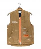 Carhartt WIP×HERON PRESTONカーハート ワーク イン プログレス×ヘロンプレストン）の古着「HP X CARHARTT VEST」｜ブラウン