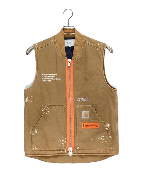 Carhartt WIP（カーハート ワーク イン プログレス）Carhartt WIP (カーハート ワーク イン プログレス) HERON PRESTON (ヘロンプレストン) HP X CARHARTT VEST ブラウン サイズ:Mの古着・服飾アイテム