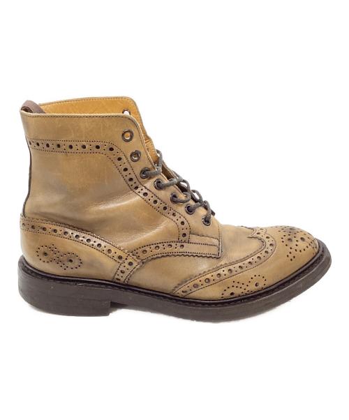 Tricker's（トリッカーズ）Tricker's (トリッカーズ) PAUL SMITH (ポールスミス) ウィングチップブーツ ベージュ サイズ:SIZE 7.5の古着・服飾アイテム