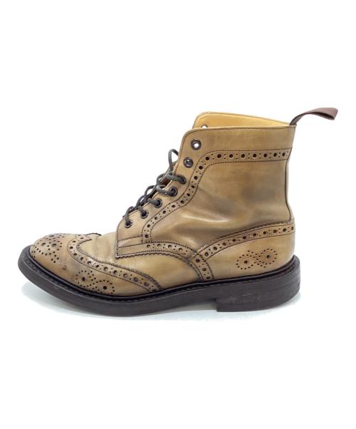 Tricker's（トリッカーズ）Tricker's (トリッカーズ) PAUL SMITH (ポールスミス) ウィングチップブーツ ベージュ サイズ:SIZE 7.5の古着・服飾アイテム