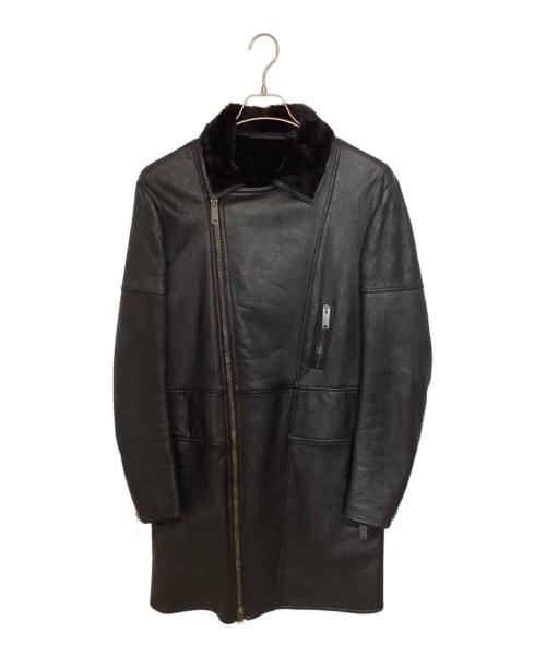 GUCCI（グッチ）GUCCI (グッチ) ムートンダブルライダースコート ブラック サイズ:46の古着・服飾アイテム
