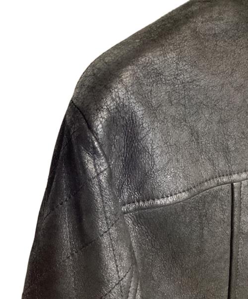 GUCCI（グッチ）GUCCI (グッチ) ムートンダブルライダースコート ブラック サイズ:46の古着・服飾アイテム