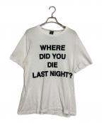 NUMBER (N)INEナンバーナイン）の古着「MESSAGE PRINT TEE」｜ホワイト