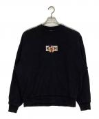 KITH×DISNEYキス×ディズニー）の古着「Mickey & Friends Cyber Monday Mickey Classic Logo Crewneck」｜ブラック