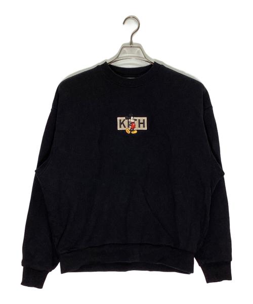 KITH（キス）KITH (キス) Disney (ディズニー) Mickey & Friends Cyber Monday Mickey Classic Logo Crewneck ブラック サイズ:Sの古着・服飾アイテム