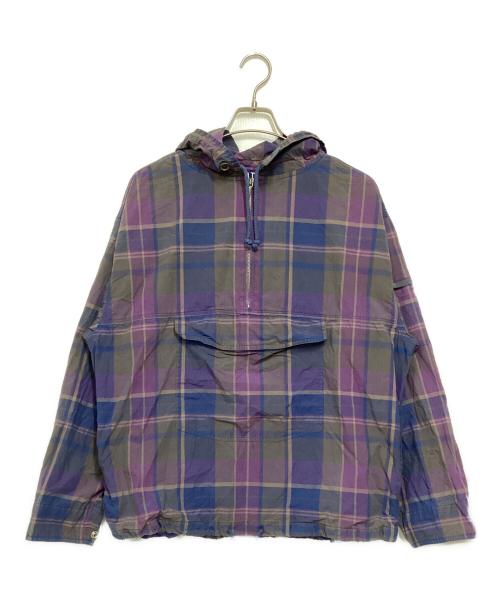 GAP（ギャップ）GAP (ギャップ) レトロアノラックパーカー パープル×ブルー×ブラウン サイズ:Ｓの古着・服飾アイテム
