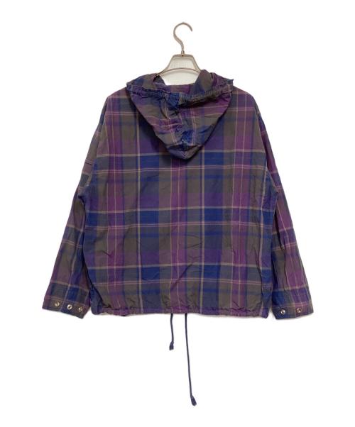 GAP（ギャップ）GAP (ギャップ) レトロアノラックパーカー パープル×ブルー×ブラウン サイズ:Ｓの古着・服飾アイテム
