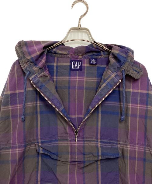 GAP（ギャップ）GAP (ギャップ) レトロアノラックパーカー パープル×ブルー×ブラウン サイズ:Ｓの古着・服飾アイテム
