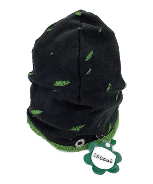 isecai（イセカイ）isecai (イセカイ) Whimsy Beanie ブラック×グリーンの古着・服飾アイテム