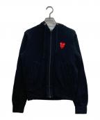 PLAY COMME des GARCONSプレイコムデギャルソン）の古着「Double Red Heart Hoodie」｜ブラック
