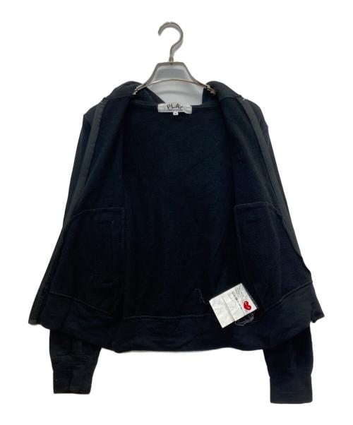 PLAY COMME des GARCONS（プレイコムデギャルソン）PLAY COMME des GARCONS (プレイコムデギャルソン) Double Red Heart Hoodie ブラック サイズ:Ｍの古着・服飾アイテム