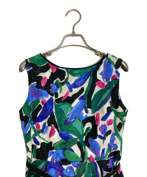 ANAYI（アナイ）ANAYI (アナイ) アートフラワープリントベルト付きタック ワンピース マルチカラー サイズ:38の古着・服飾アイテム